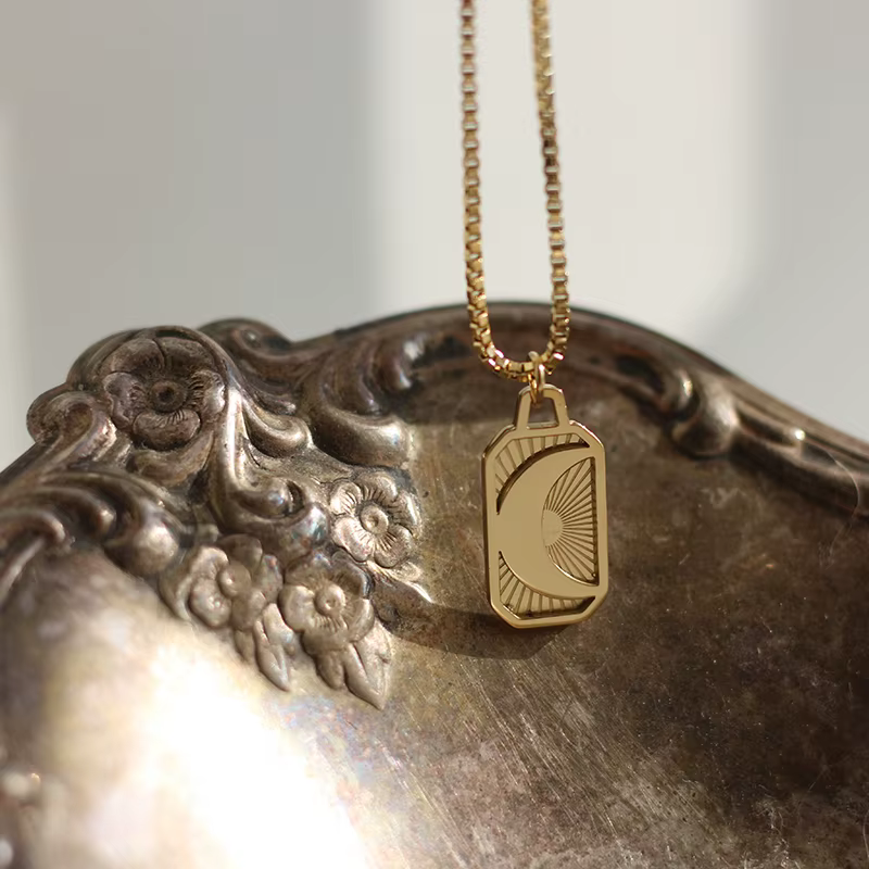 Amaiyllis-Collier minimaliste en or 18 carats pour les amoureux