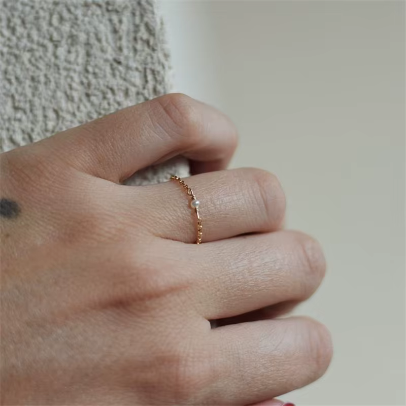 Bagues d'Li-remplies d'or 14 carats pour femmes