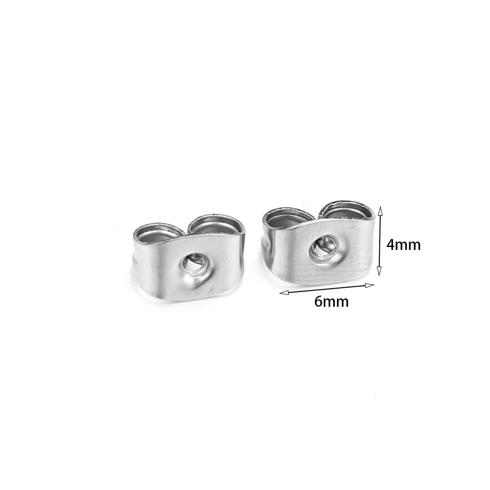 Semitree 200 pièces/lot en acier inoxydable boucle d'oreille arrière boucles d'oreilles bouchon pour bricolage