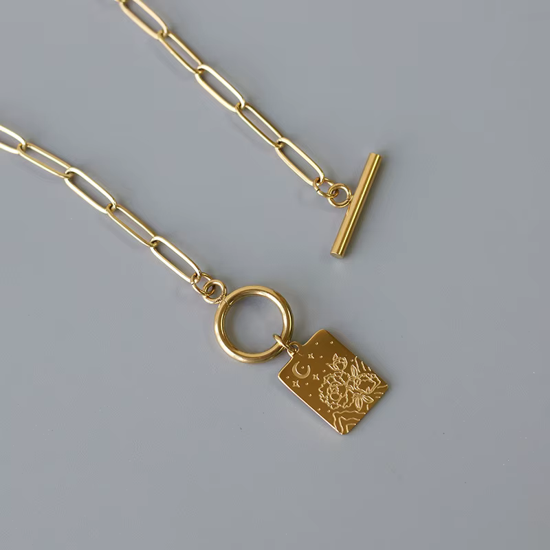 Amaiyllis-Collier en or 18 carats pour femme