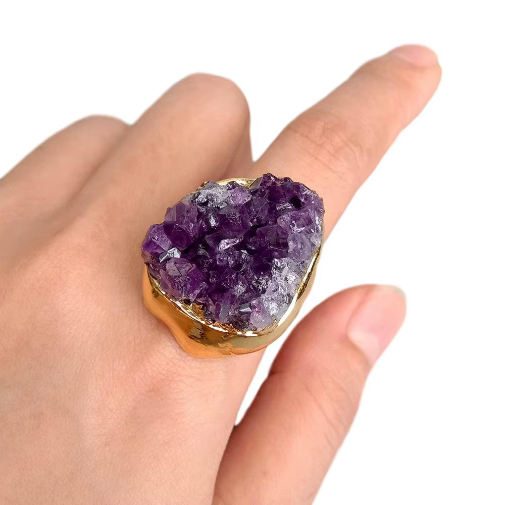 Bague plaquée or réglable, Natural Alanding Yst Lomzy Freedom