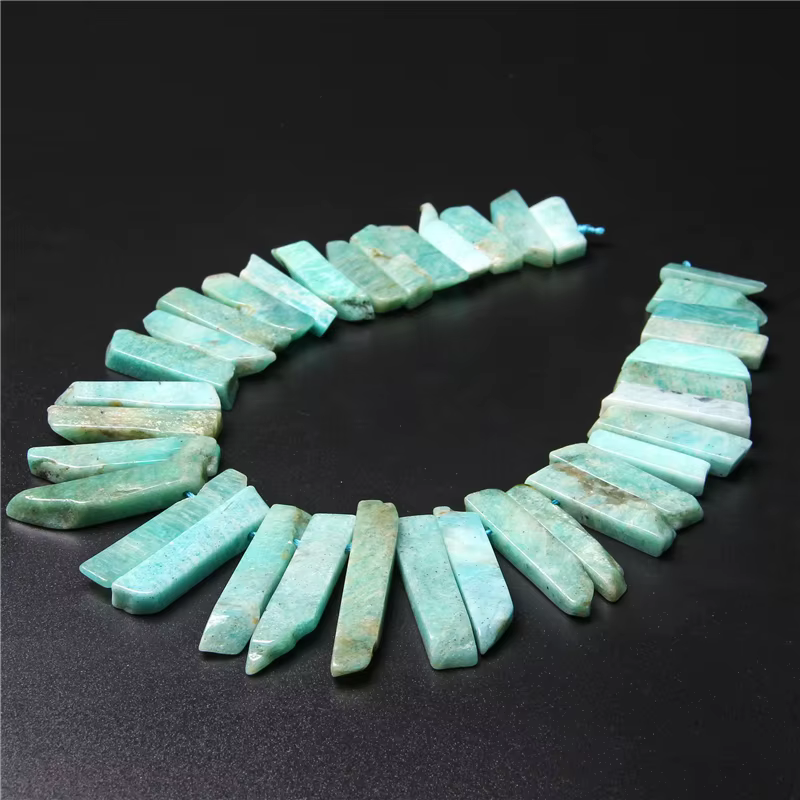 Nouveau Arival pendentif naturel accessoires perles de pierre Lapis améthystes Amazonite perle à pointe lâche pour la fabrication de bijoux collier bricolage