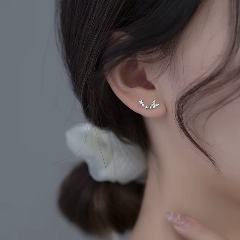 La Monada – boucles d'oreilles papillon élégantes en argent Sterling 925