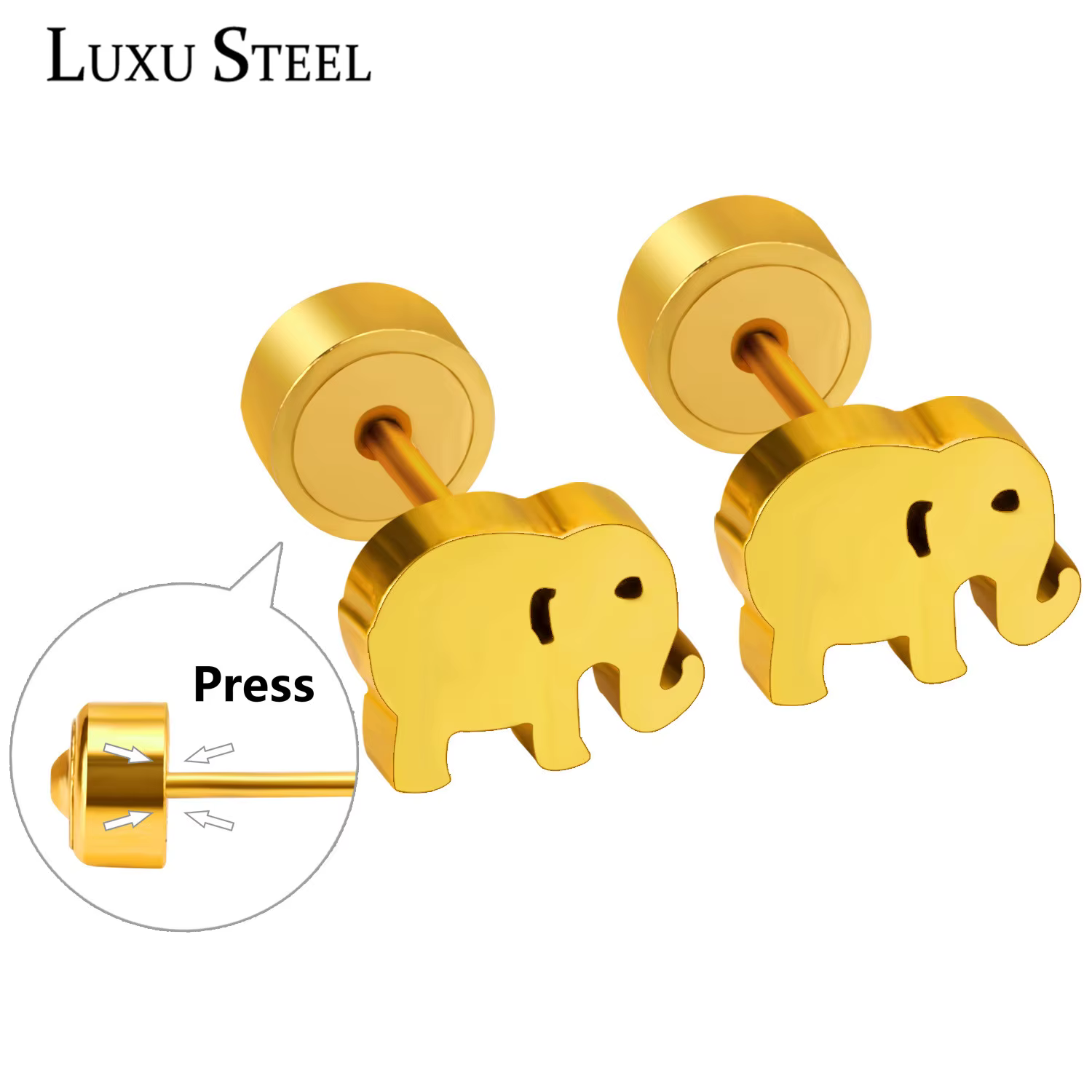 Boucles d'oreilles de luxe couleur or