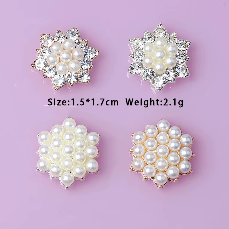 Meilleure vente brillant alliage 10 pièces/ensemble strass perle bijoux décorations vacances à la main produits créatifs accessoires en gros