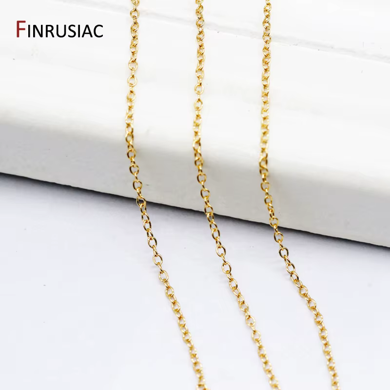 Chaîne fine plaquée or véritable 14K