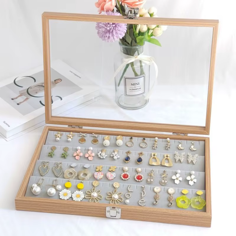 Boîte à bijoux à couvercle Transparent