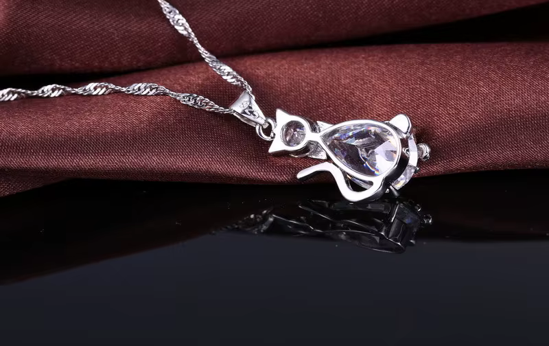 Ensemble de bijoux en argent regardé 925 pour filles
