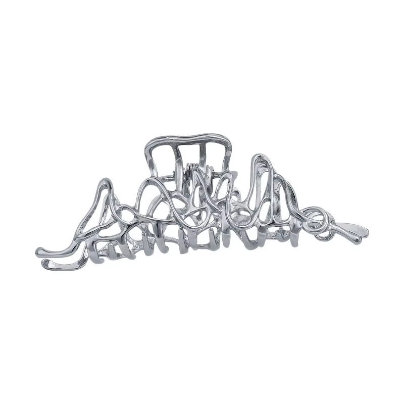 Ruoshui femme nouveauté épingles à cheveux irrégulières Style Punk métal argent griffes Barrettes femmes accessoires