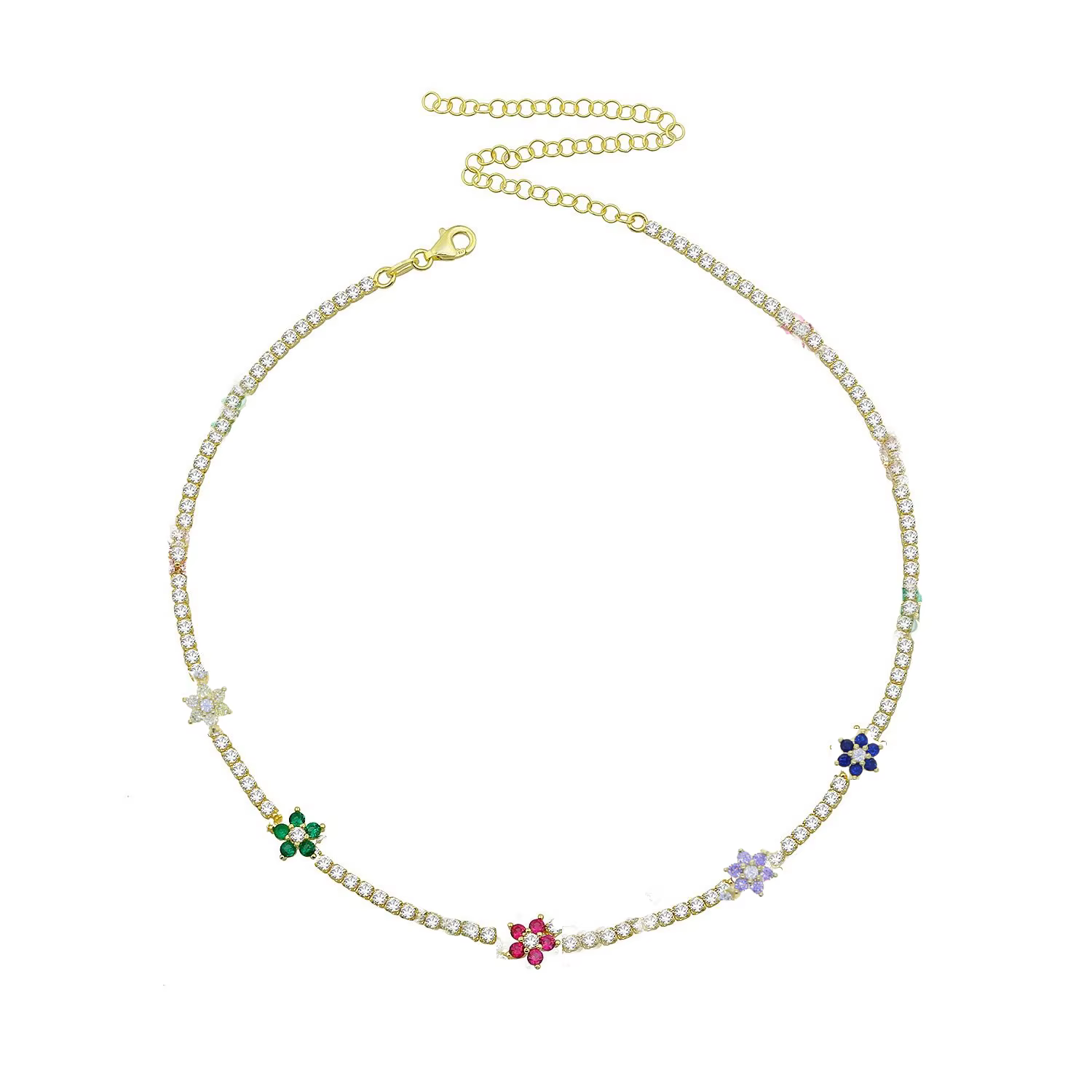 Collier ras du cou en zircone cubique pour femmes