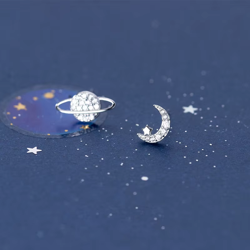 La Monada-Boucles d'Oreilles Étoile Lune Communautés ète pour Femme