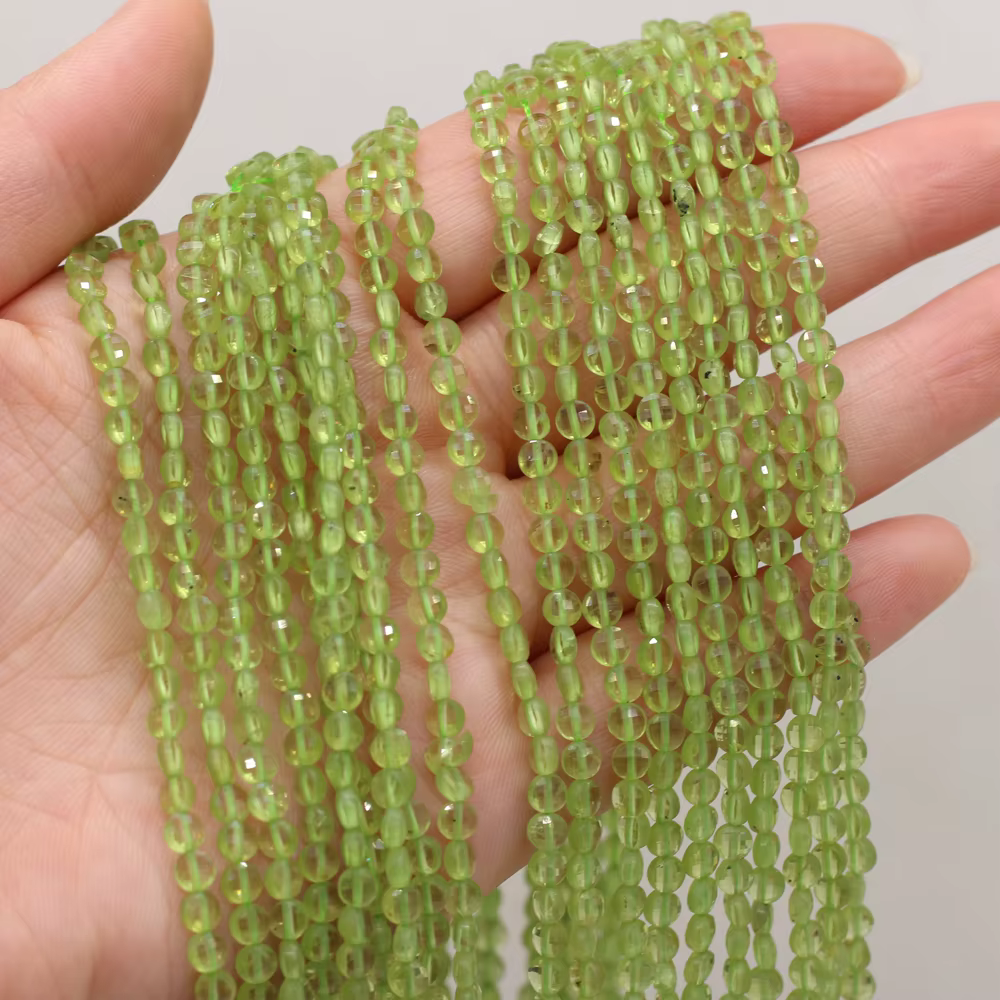 Olivine – perles en pierre Semi-précieuse naturelle
