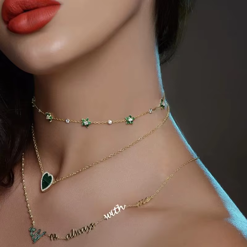 Collier ras du cou CZ coloré arc-en-ciel