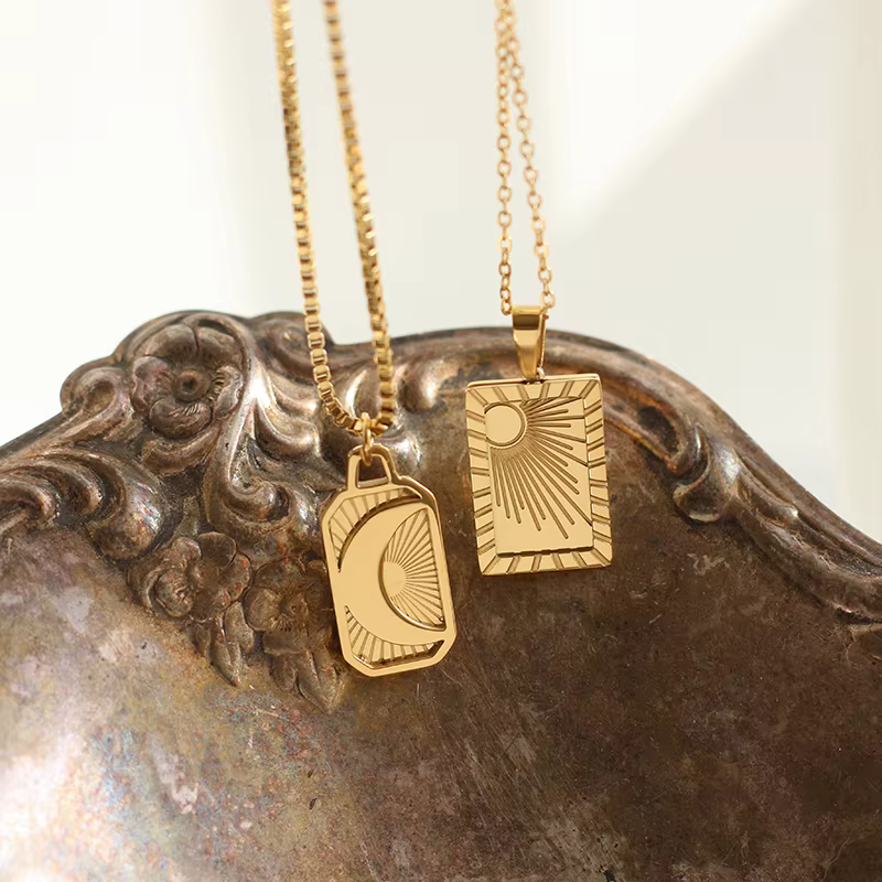 Amaiyllis-Collier minimaliste en or 18 carats pour les amoureux
