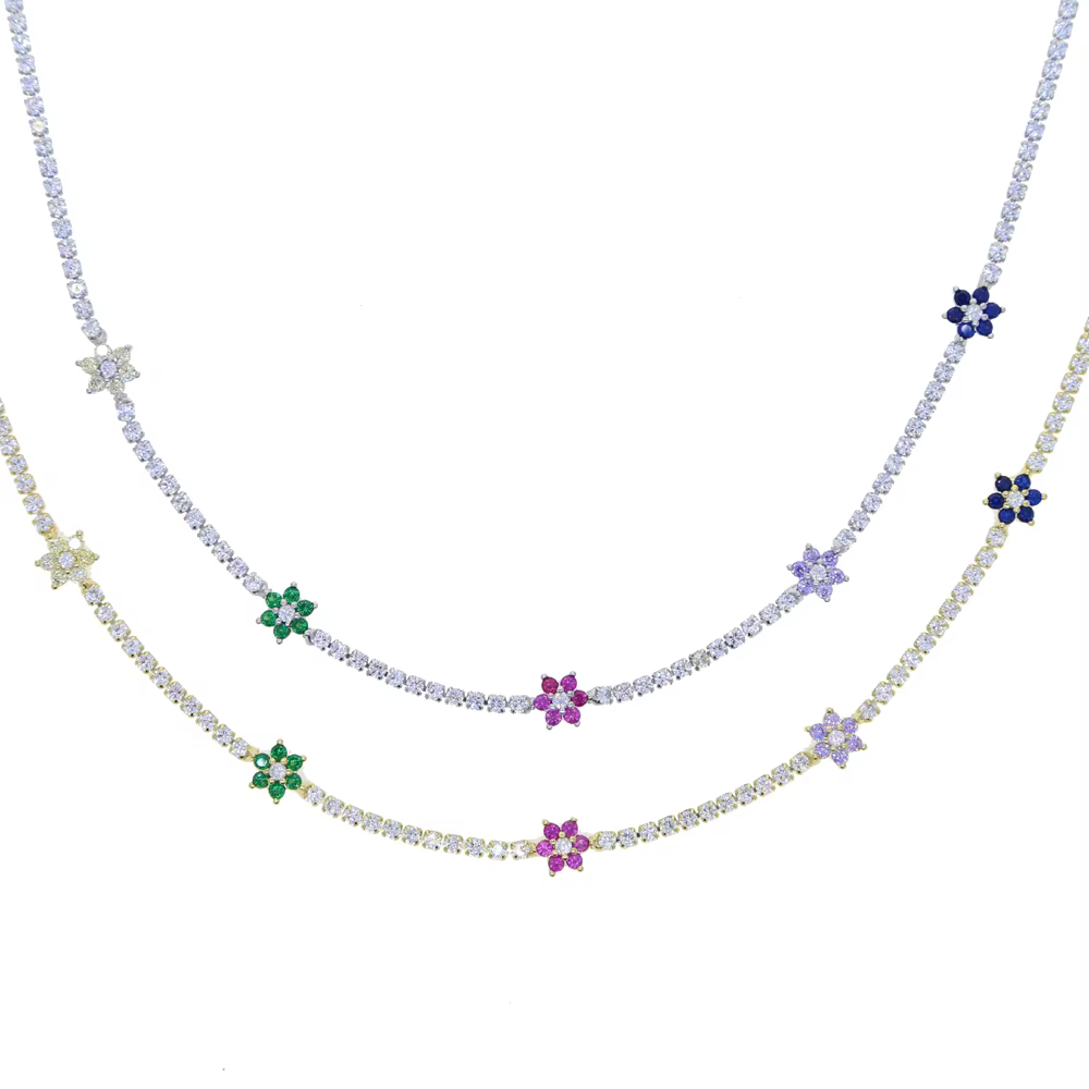 Collier ras du cou en zircone cubique pour femmes