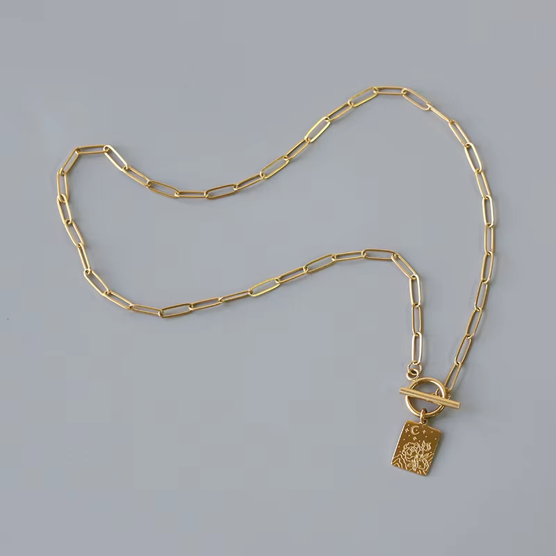 Amaiyllis-Collier en or 18 carats pour femme