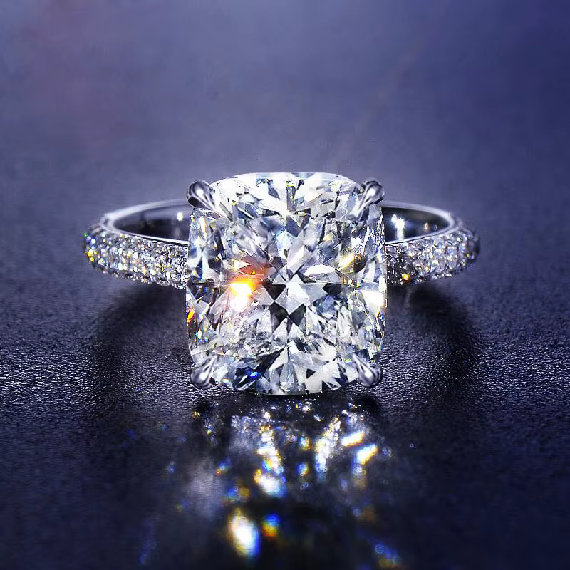 Bague en diamant Moissanite pour femme