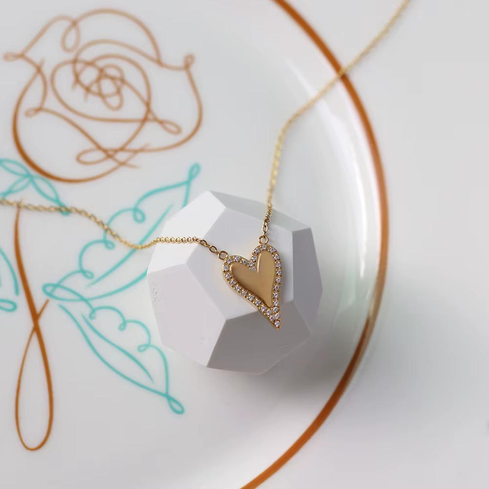 Amaiyllis-Collier Pendentif Coeur Or 18K