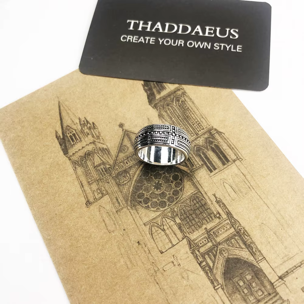 Bague croix en argent regardé 925 pour hommes et femmes