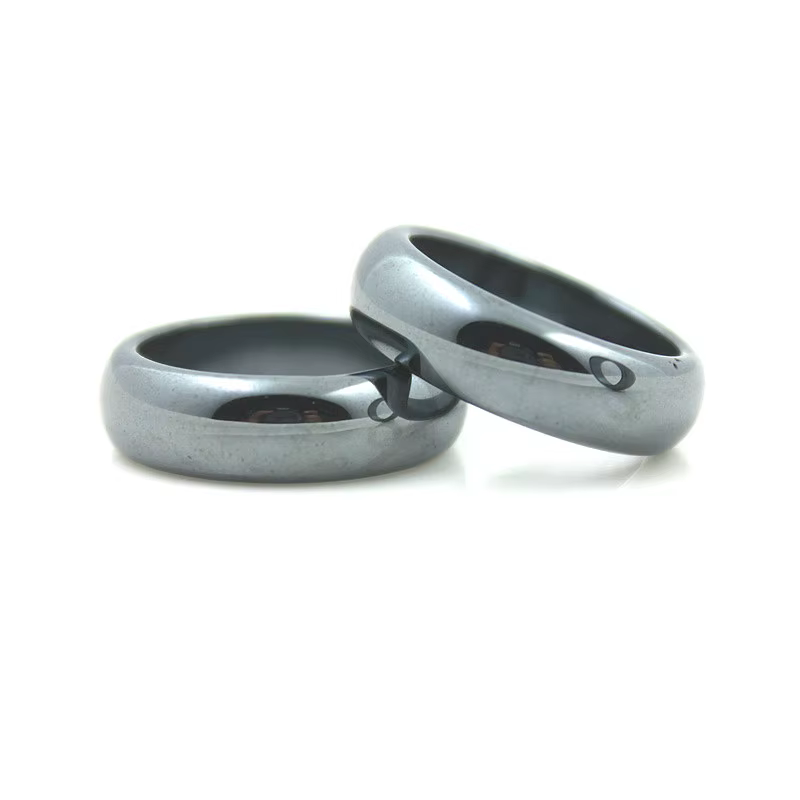 Bague en hématite (1 pièce) Surface de qualité 5A lisse et à la mode 6mm