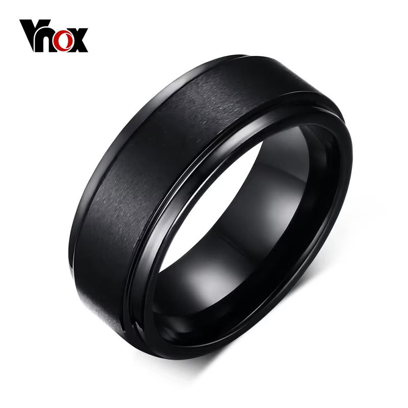 Vnox – bagues de mariage en carbure de tungstène pour hommes