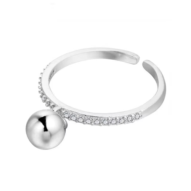 Bague minimaliste en argent regardé 925 pour femme