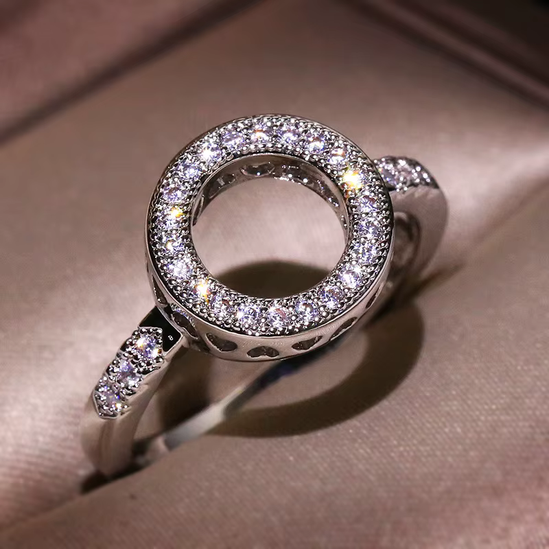 Bague de luxe en argent Zircon