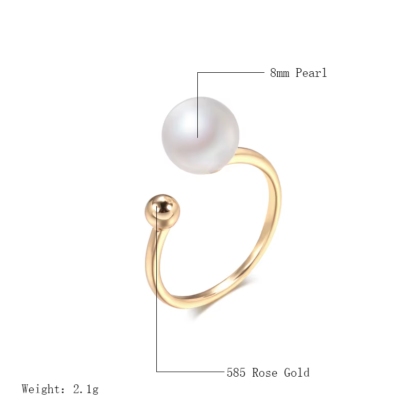 Kinel – bague en perles or Rose 2021