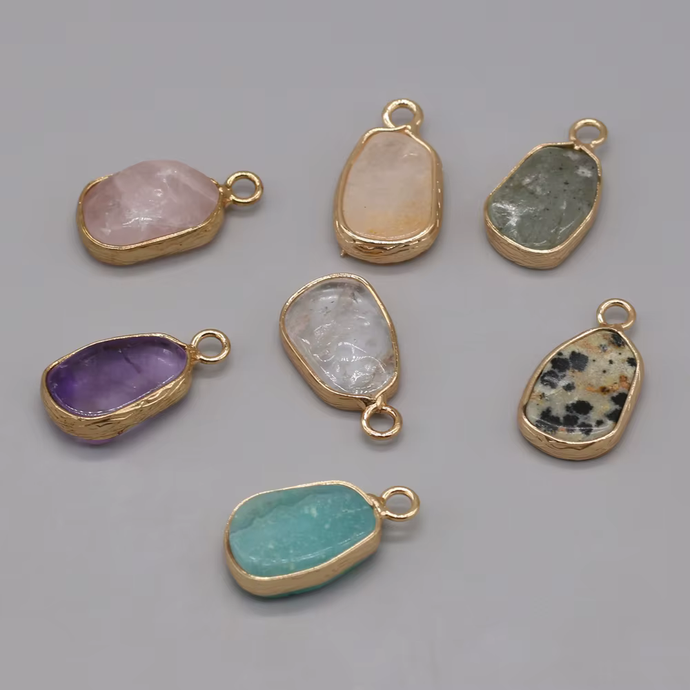 Pendentifs en pierre semi-précieuse naturelle