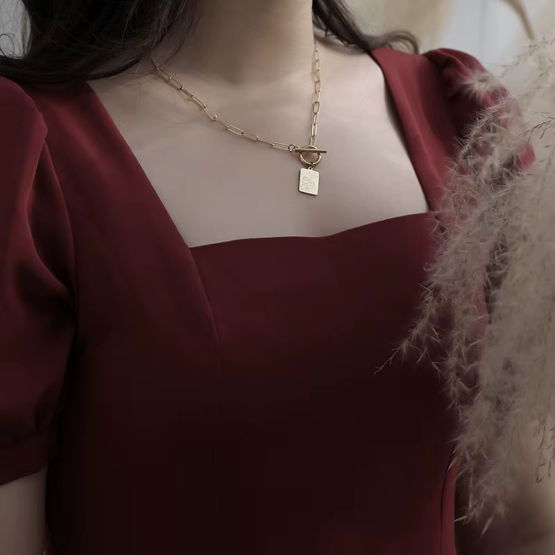 Amaiyllis-Collier en or 18 carats pour femme