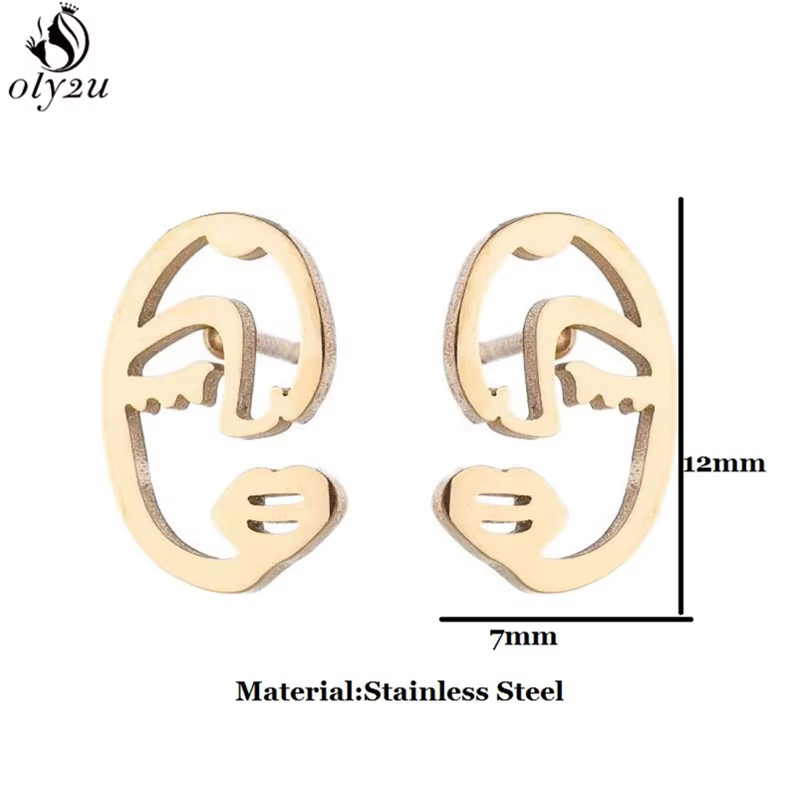 Petites boucles d'oreilles en acier inoxydable pour femmes