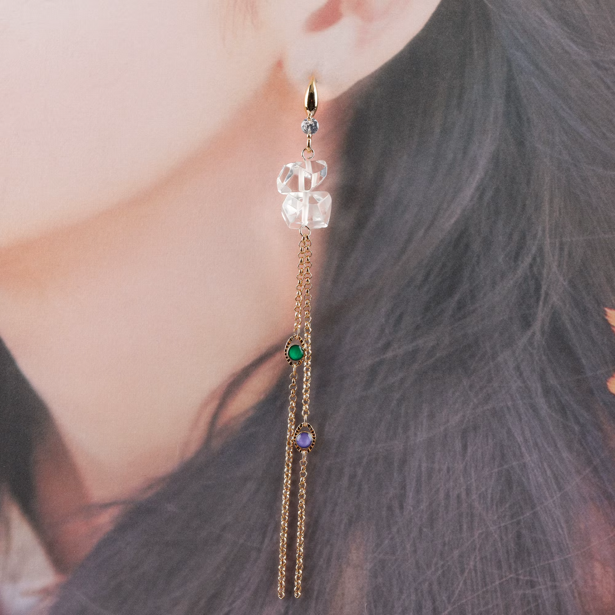 Boucles d'oreilles plaquées or 18 carats pour la fabrication de bijoux