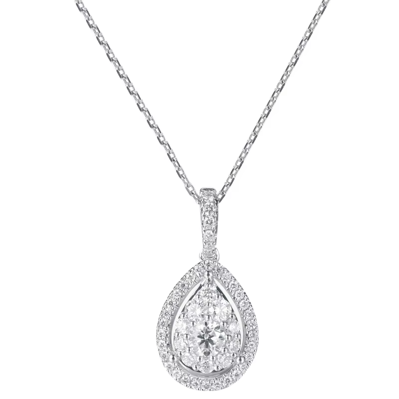 Huretailers-Collier pendentif goutte d'eau pour femme