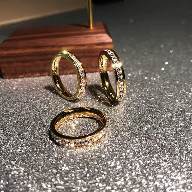 Bagues de luxe en zircone AAA CZ