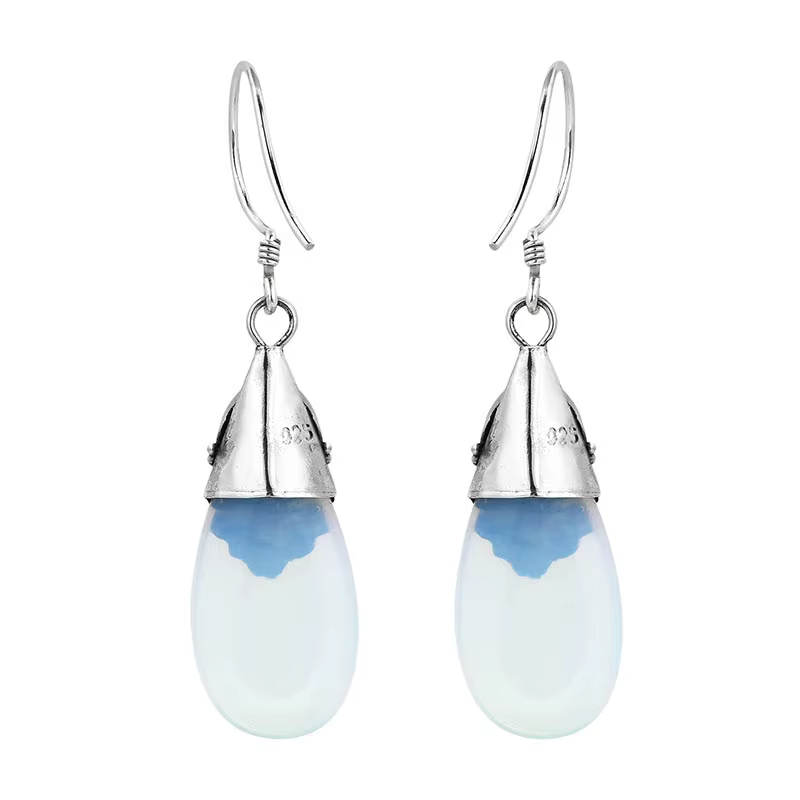 JoiasHome-Boucles d'Oreilles en Argent Sterling 100% 925 group pour Femme
