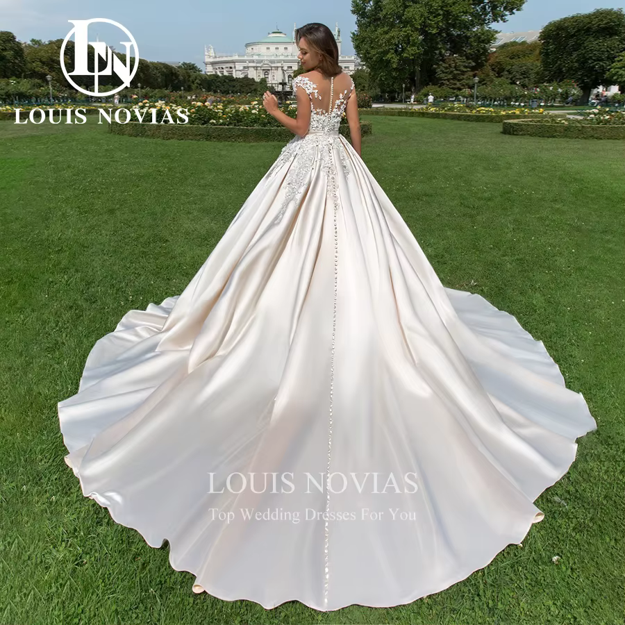 Modiis-Robes de mariée en satin pour femmes