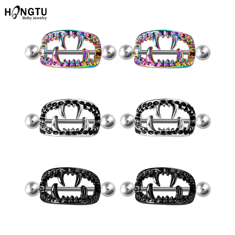 Barre de piercing en acier 14G pour femme