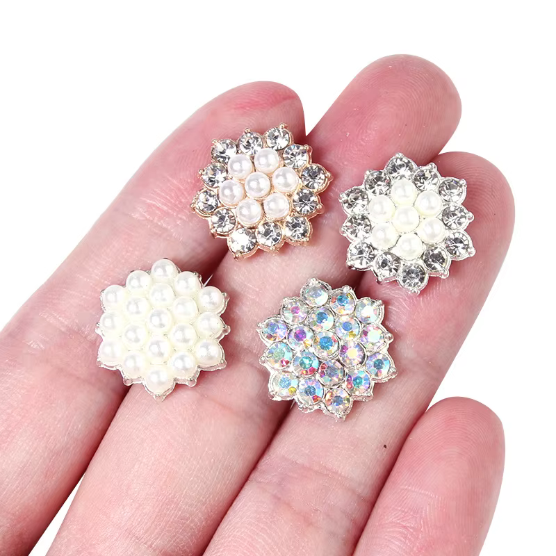 Meilleure vente brillant alliage 10 pièces/ensemble strass perle bijoux décorations vacances à la main produits créatifs accessoires en gros