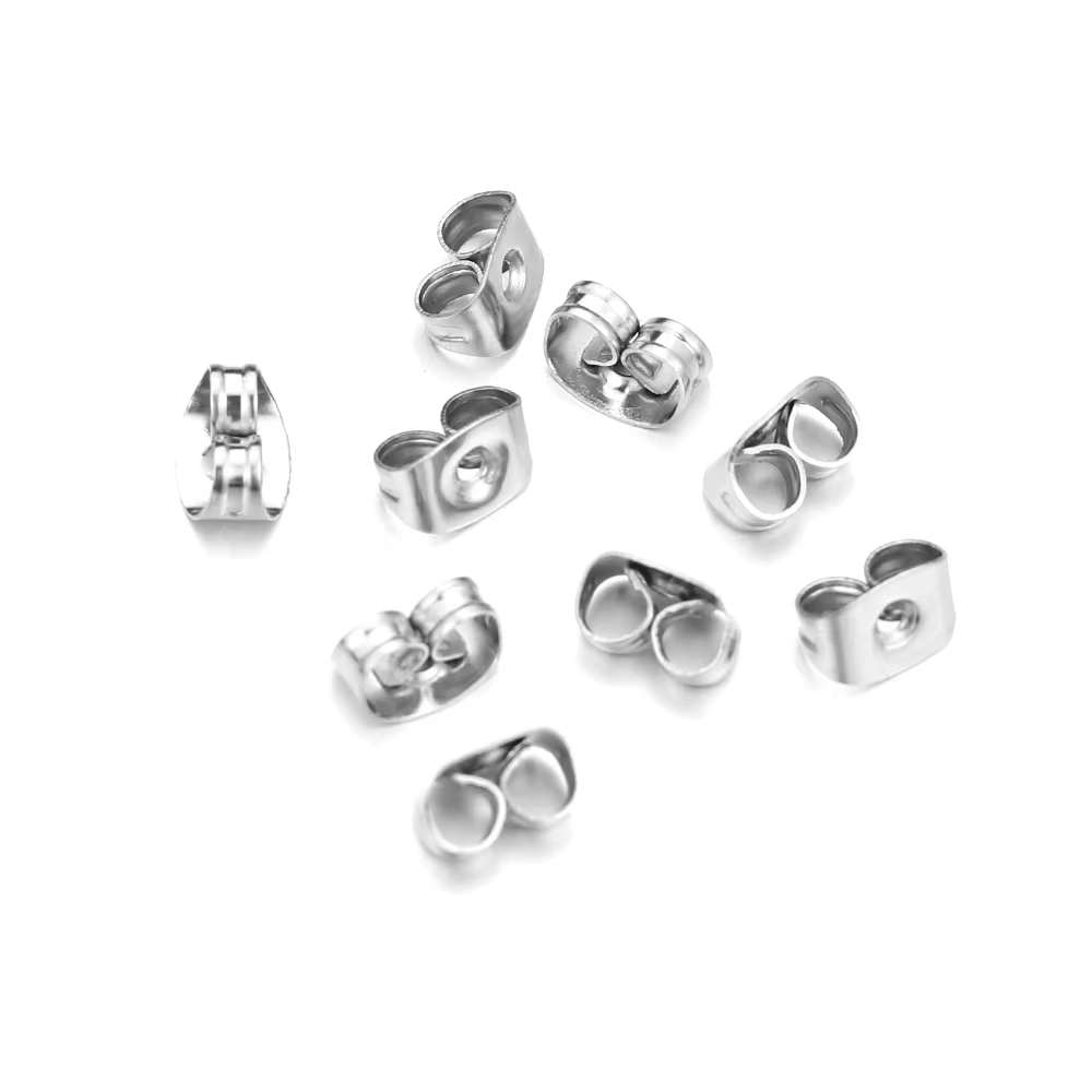 Semitree 200 pièces/lot en acier inoxydable boucle d'oreille arrière boucles d'oreilles bouchon pour bricolage