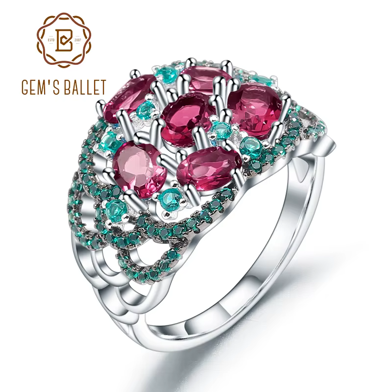 GEM'S BALLET-Bague en argent regardé 925 pour femme