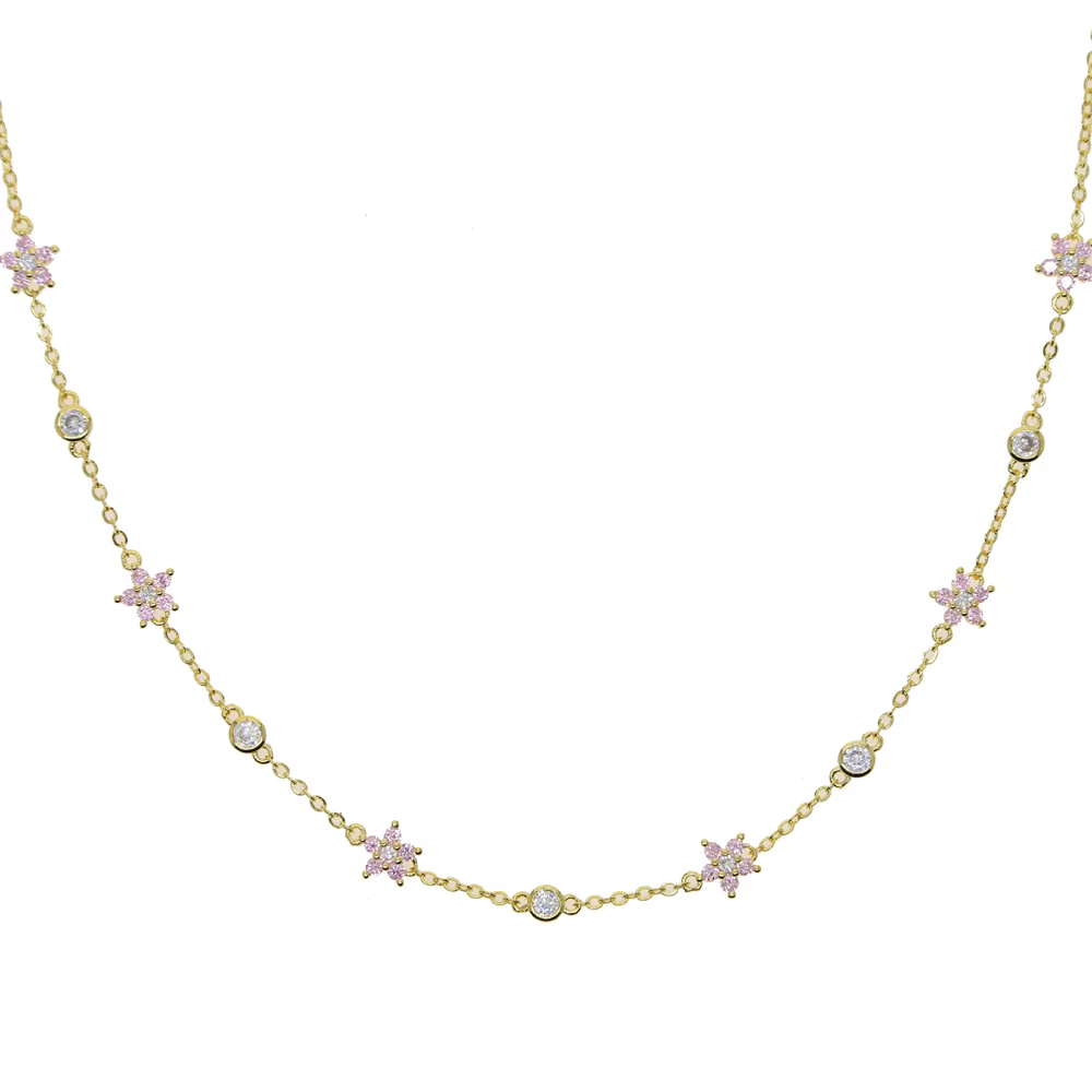 Collier ras du cou CZ coloré arc-en-ciel