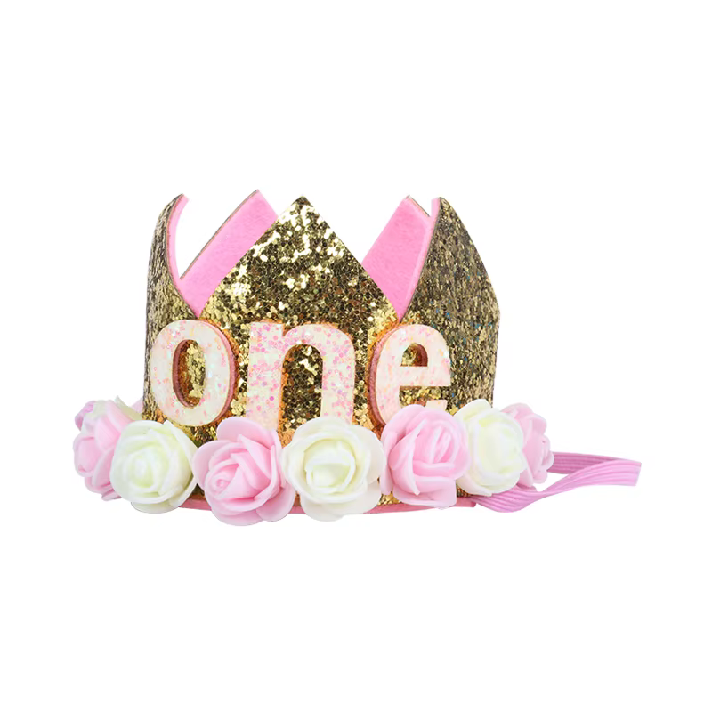 Bébé fête d'anniversaire chapeau couronne 1 2 3 ans