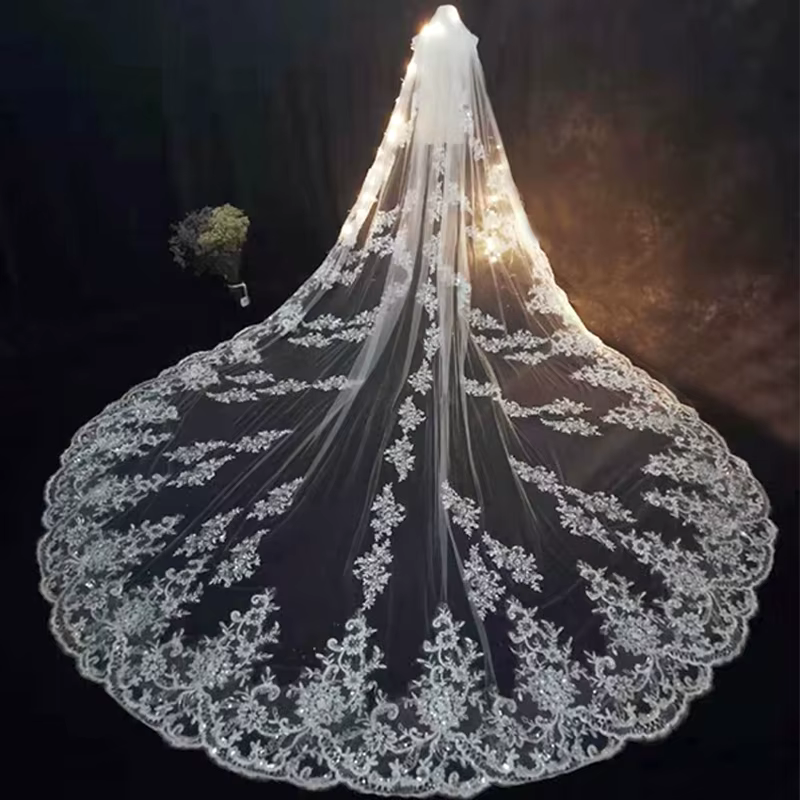 Voile de mariée Long de luxe