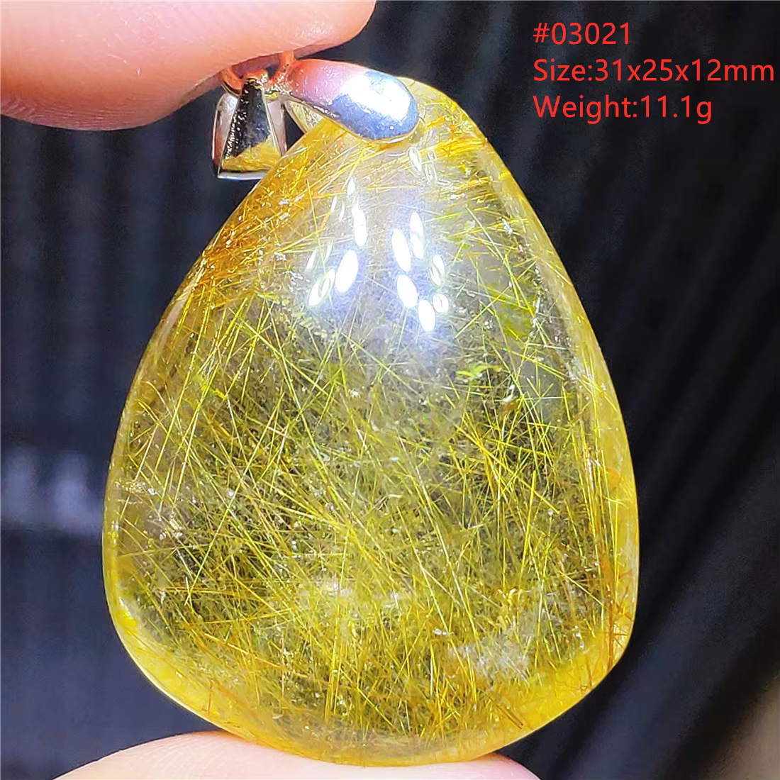 Collier en Quartz rutilé pour hommes et femmes