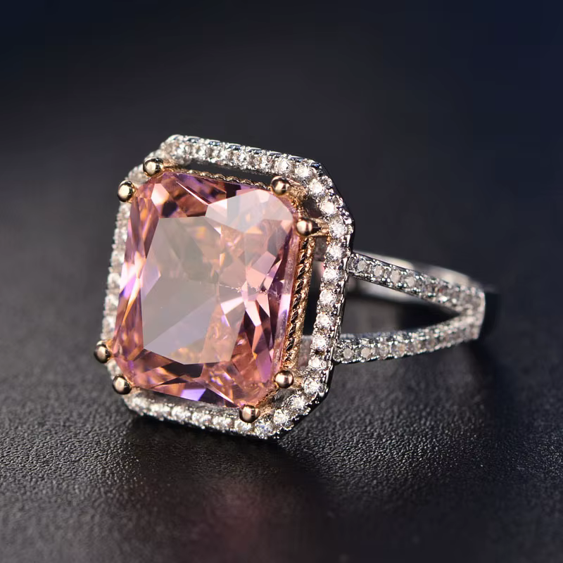 Bagues de mariage à Quartz rose pour femmes