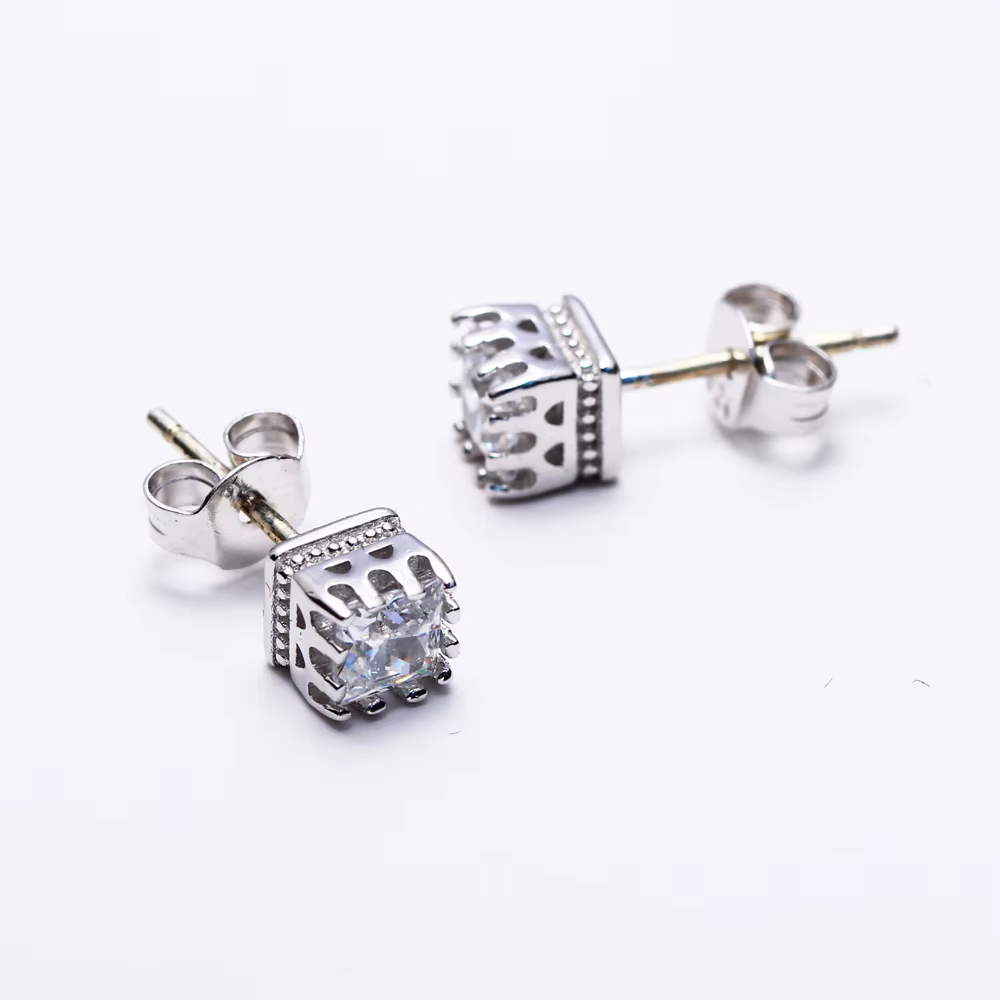 YLMyself – boucles d'oreilles carrées en argent 925