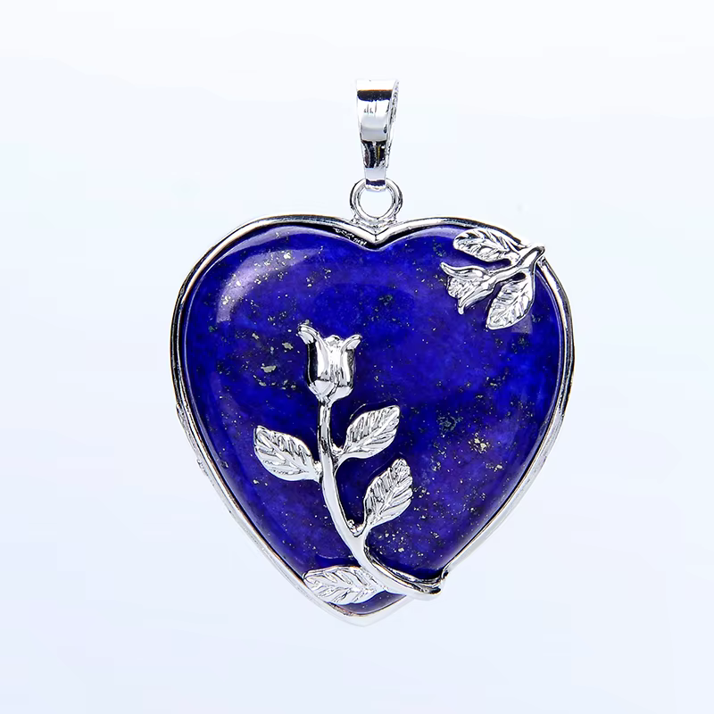 Collier pendentif fleur rose pour femme