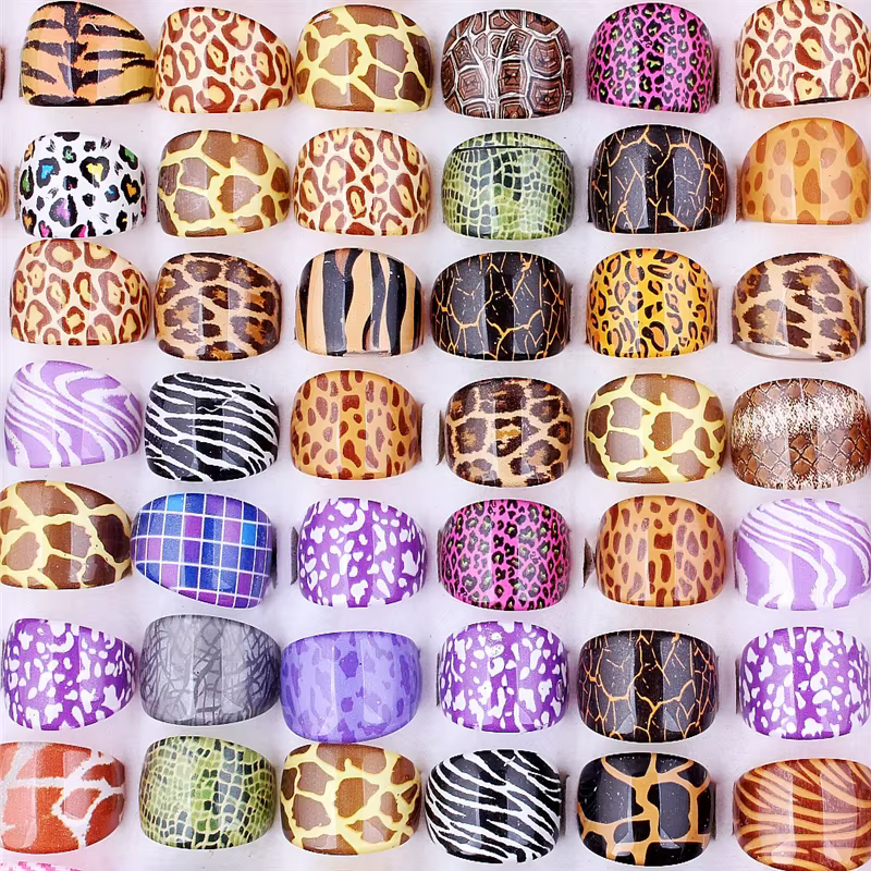 50 pièces belle mélange résine anneau femmes anneaux colorés en gros bijoux fête Lots