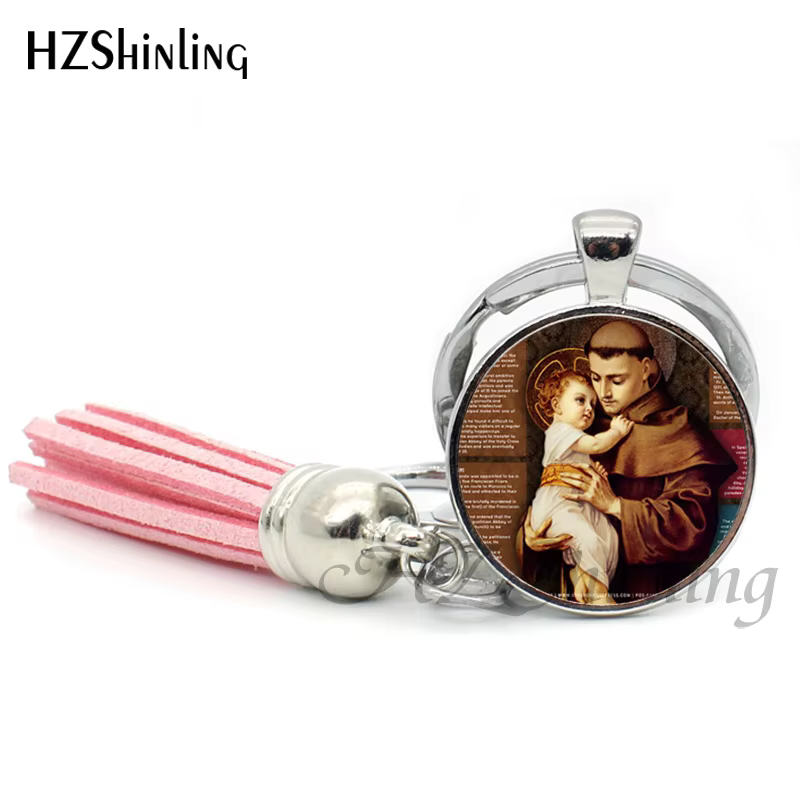 Porte-clés pendentif Saint Saint Anthony de Padoue