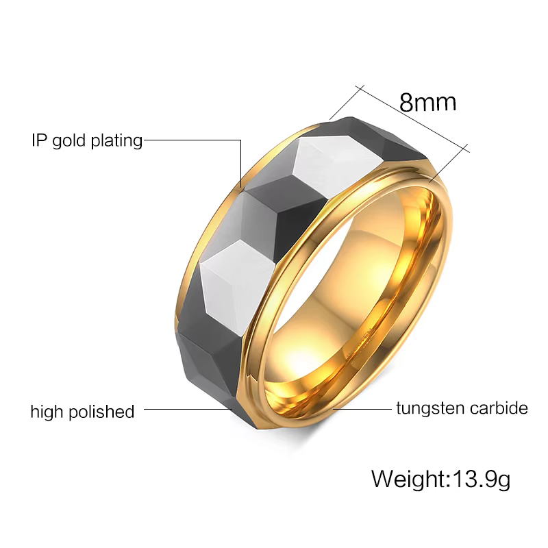 Bague de mariage en tungstène pour hommes et femmes